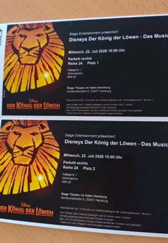Tickets disney der könig - tickets,