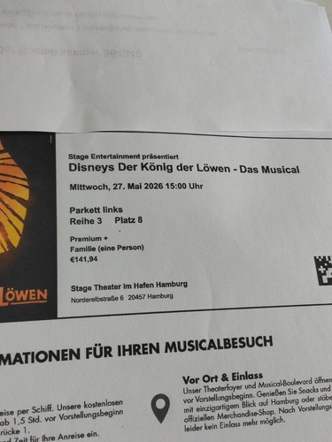 Musical ticket der - ticket,