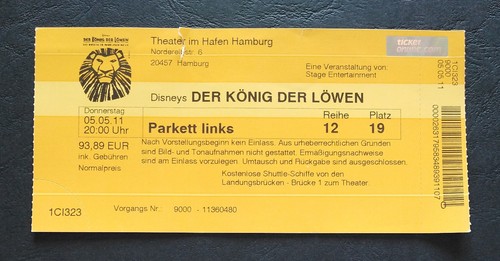 Sammler ticket 2011 - ticket, 5.5.2011