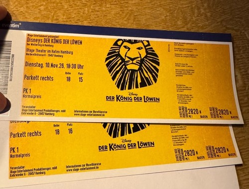 Tickets disneys der könig - disneys,