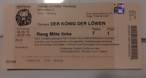 Alte musical eintrittskarte - musical,